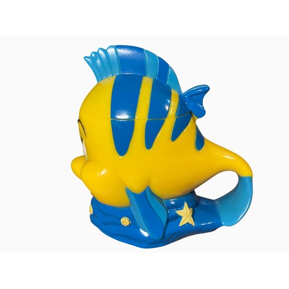 Disney Flounder Fish-Shaped Plastic Mug With Hinged Lid - Picture 8 of 13